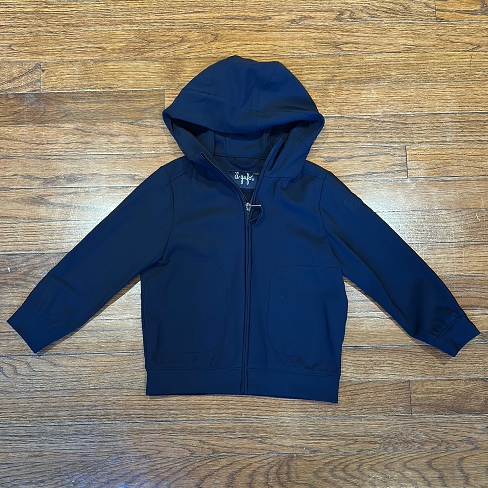 Il Gufo Blue Zip-Up Hoodie Sweatshirt Size 5 Kids